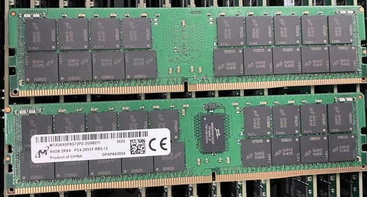 Micron MTA36ASF8G72PZ-2G9B2TI 64GB DDR4 2933Mhz PC4-23400 2Rx4 Ecc Registered CL21 288-Pin RDIMM 1.2V Memory Ram for Server