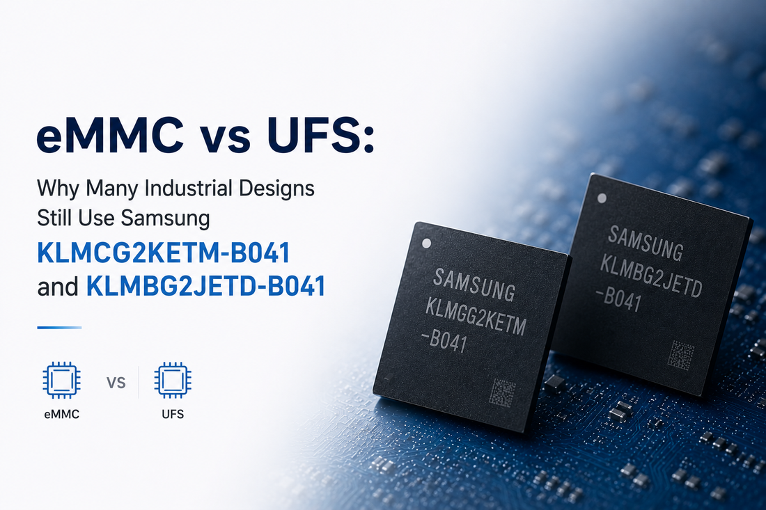 eMMC vs UFS: Why Many Industrial Designs Still Use Samsung KLMCG2KETM-B041 and KLMBG2JETD-B041