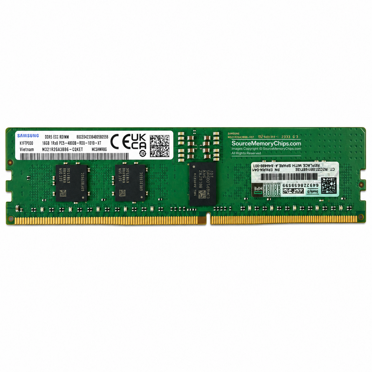 Samsung M321R2GA3BB6-CQK 16GB DDR5-4800 ECC RDIMM Server Memory