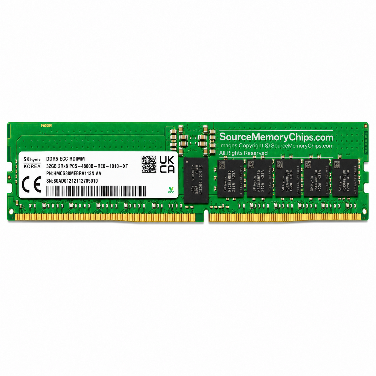 SK hynix HMCG88MEBRA 32GB DDR5-4800 ECC RDIMM Server Memory