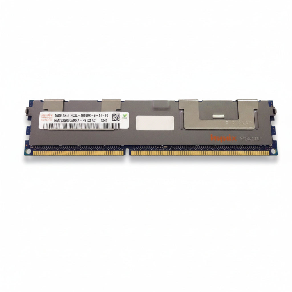 Hynix HMT42GR7CMR4A-H99 16GB DDR3 1333MHz PC3-10600 ECC Reg CL9 240-Pin DIMM 1.35V memory module for Server