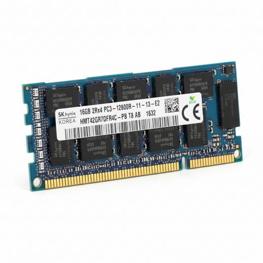 SKHynix HMT42GR7DFR4C-PB 16GB DDR3 1600MHz PC3-12800 ECC Registered CL11 240-Pin DIMM VLP memory module for Server