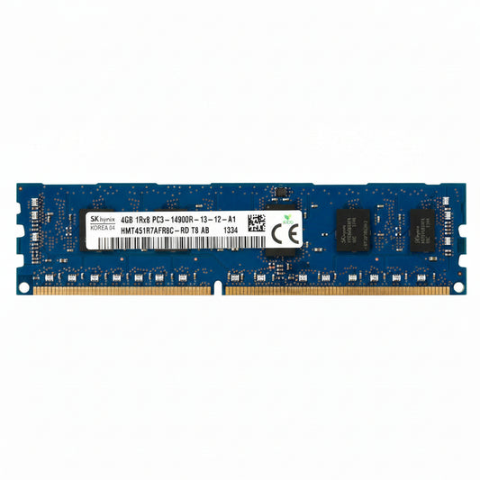 SKHynix HMT451R7AFR8C-RD 4GB DDR3 1866MHz PC3-12800 ECC Registered CL13 240-Pin DIMM VLP memory module for Server