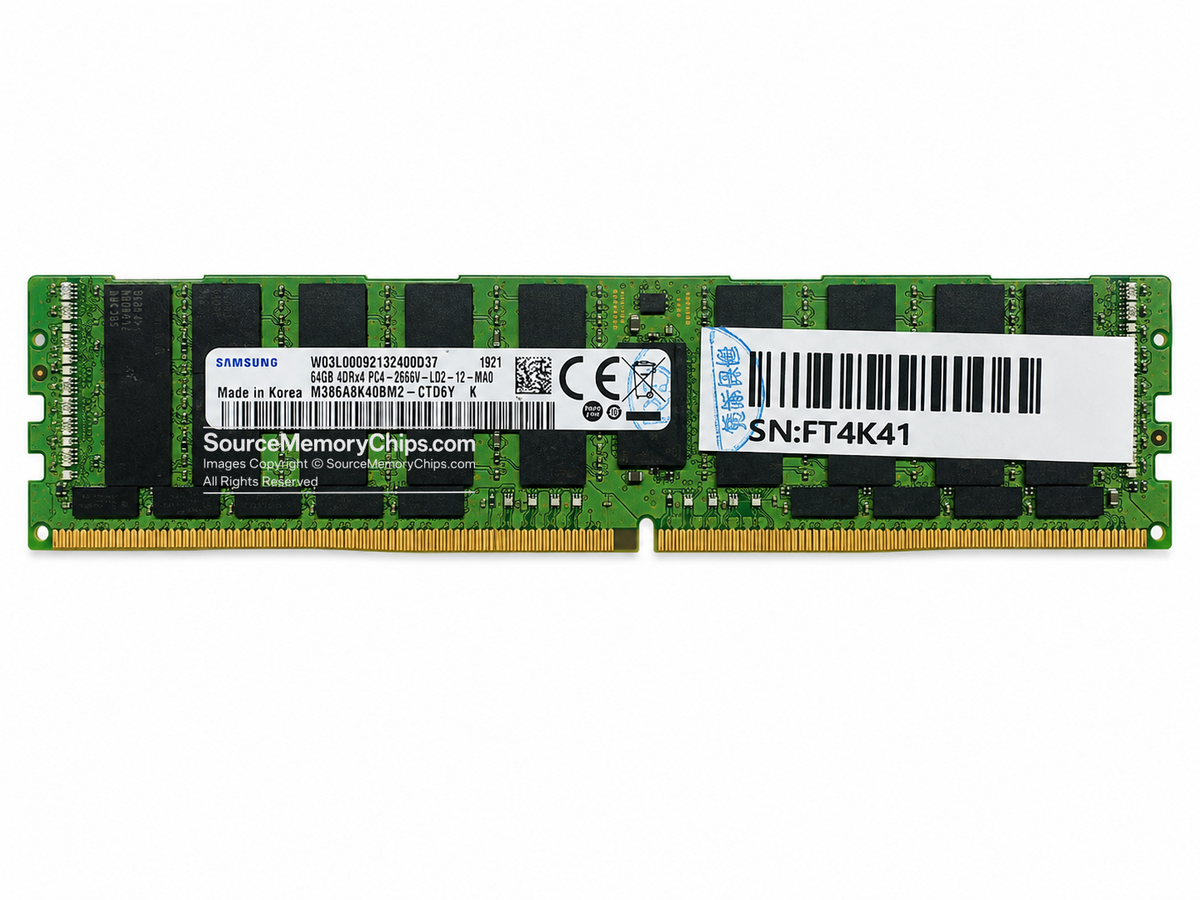Samsung M386A8K40BM2-CTD 64GB DDR4-2666 ECC LRDIMM Server Memory