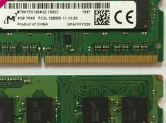Micron MT8MTF51264HSZ-1G6E2 DDR3L 4GB 1Rx8 1600MHZ For Laptop