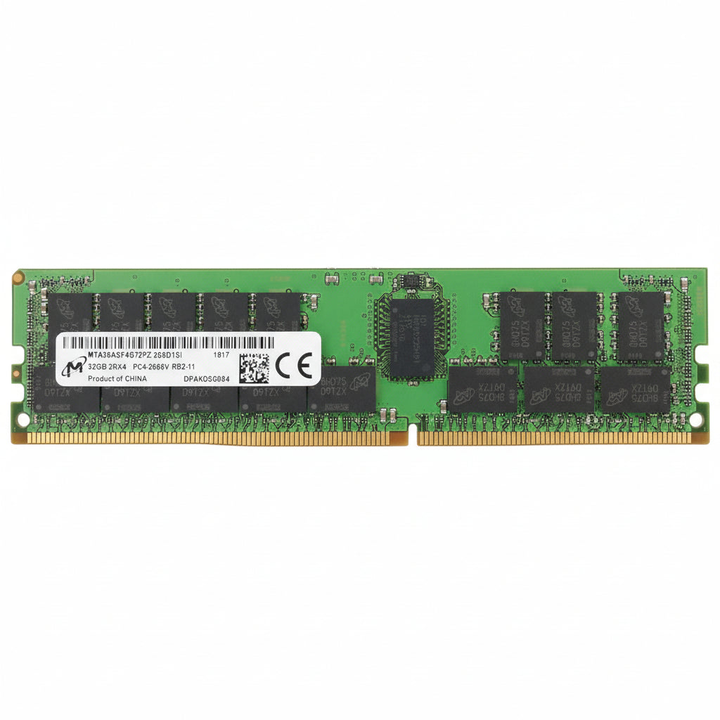 Micron MTA36ASF4G72PZ-2G6D1 32GB DDR4 2666MHz PC4-21300 Registered ECC CL19 288-Pin DIMM 1.2V Memory Module for Server