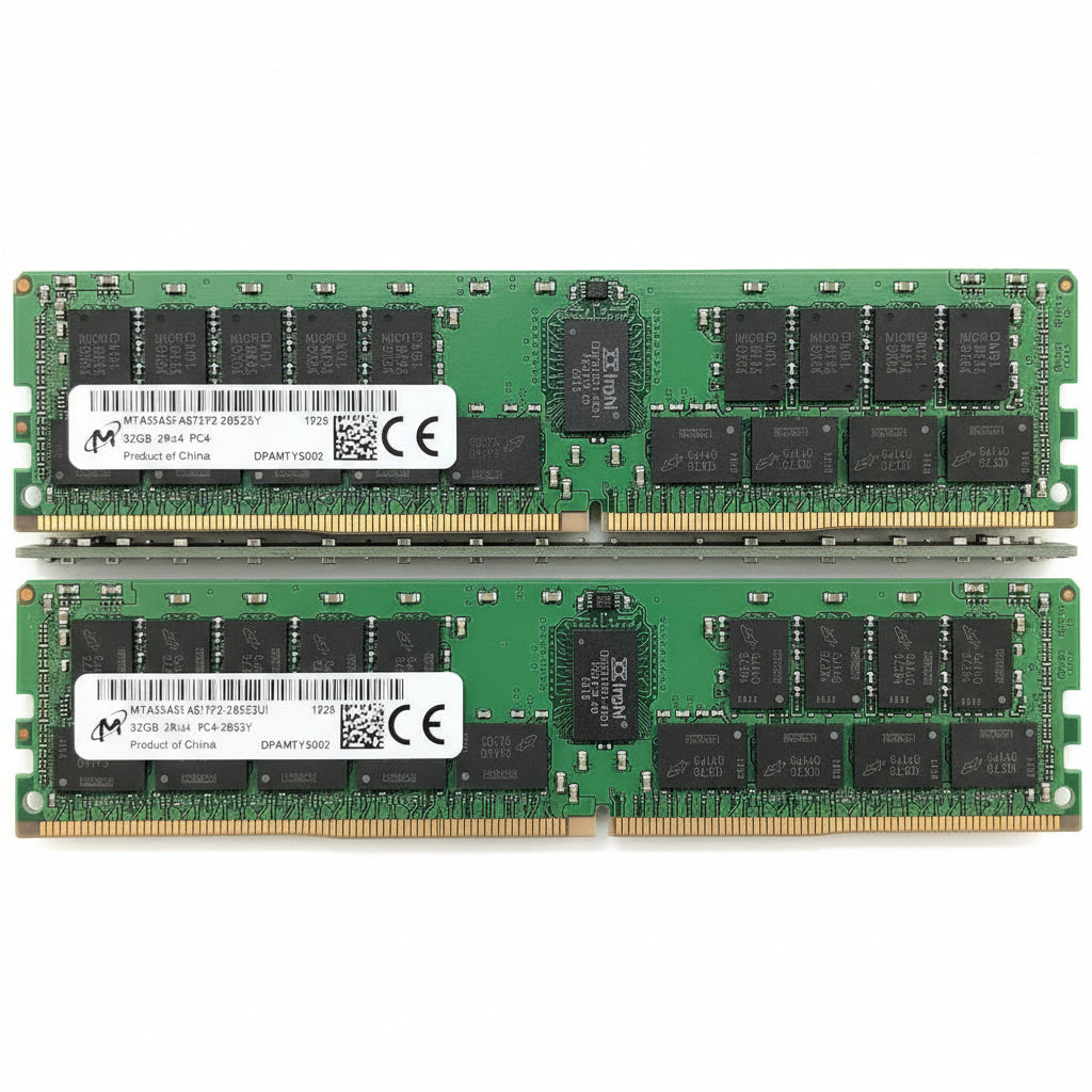 Micron MTA36ASF4G72PZ-2G9E2UI 32GB DDR4 2933Mhz PC4-23400 2Rx4 Registered ECC CL21 288-Pin DIMM 1.2V Memory module for Server