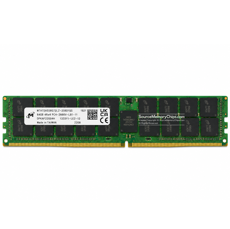 Micron MTA72ASS8G72LZ-2G6 64GB DDR4-2666 ECC LRDIMM Server Memory