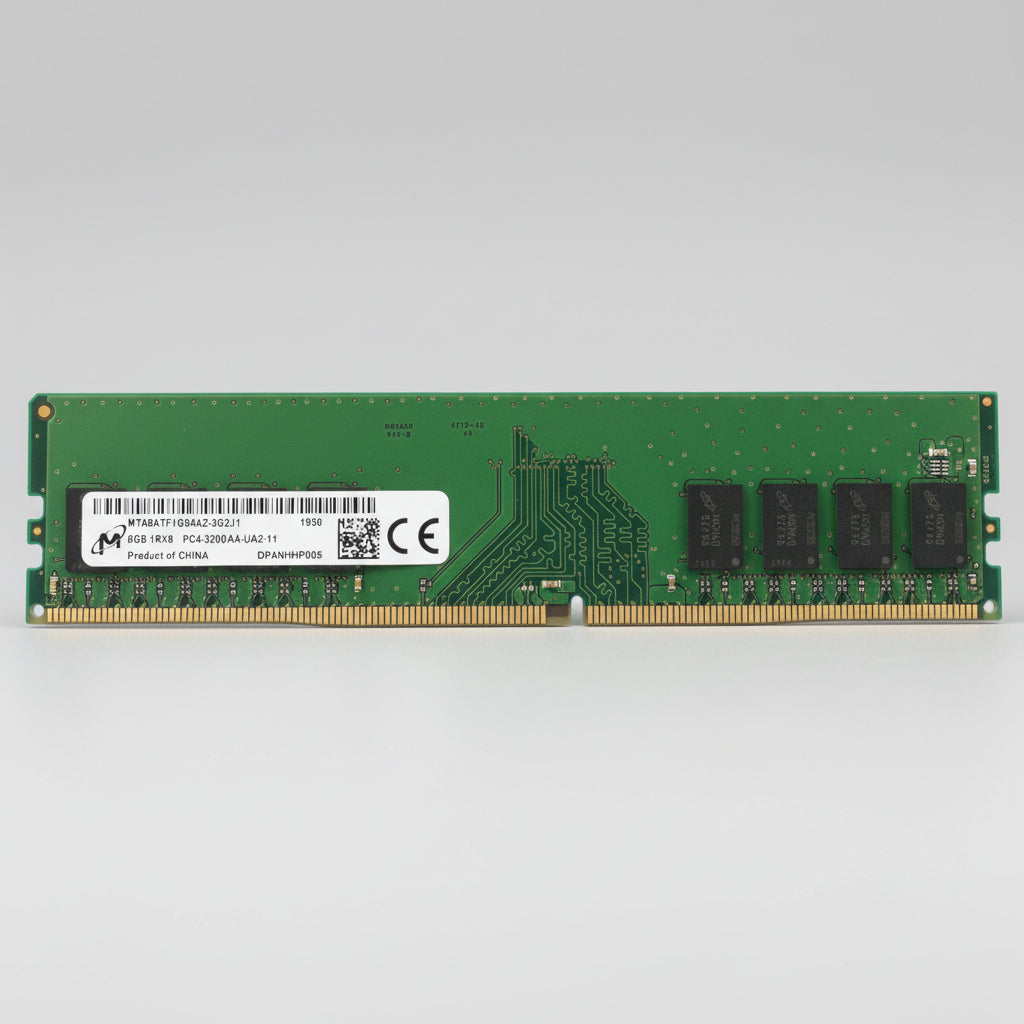 MICRON MTA8ATF1G64AZ-3G2J1 DDR4 8GB 3200Mhz 1Rx8 PC4-25600 DDR4-3200MHz non-ECC Unbuffered CL23 288-Pin UDIMM 1.2V Memory module for Desktop