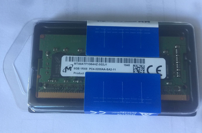 Micron MTA8ATF1G64HZ-3G2J1 8GB 1RX8 DDR4 3200MHz PC4-25600 non-ECC Unbuffered CL22 260-Pin SoDimm 1.2V Memory Module For Laptop